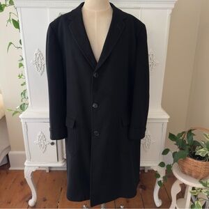 Vintage Cashmere Wool Blend Long Overcoat
